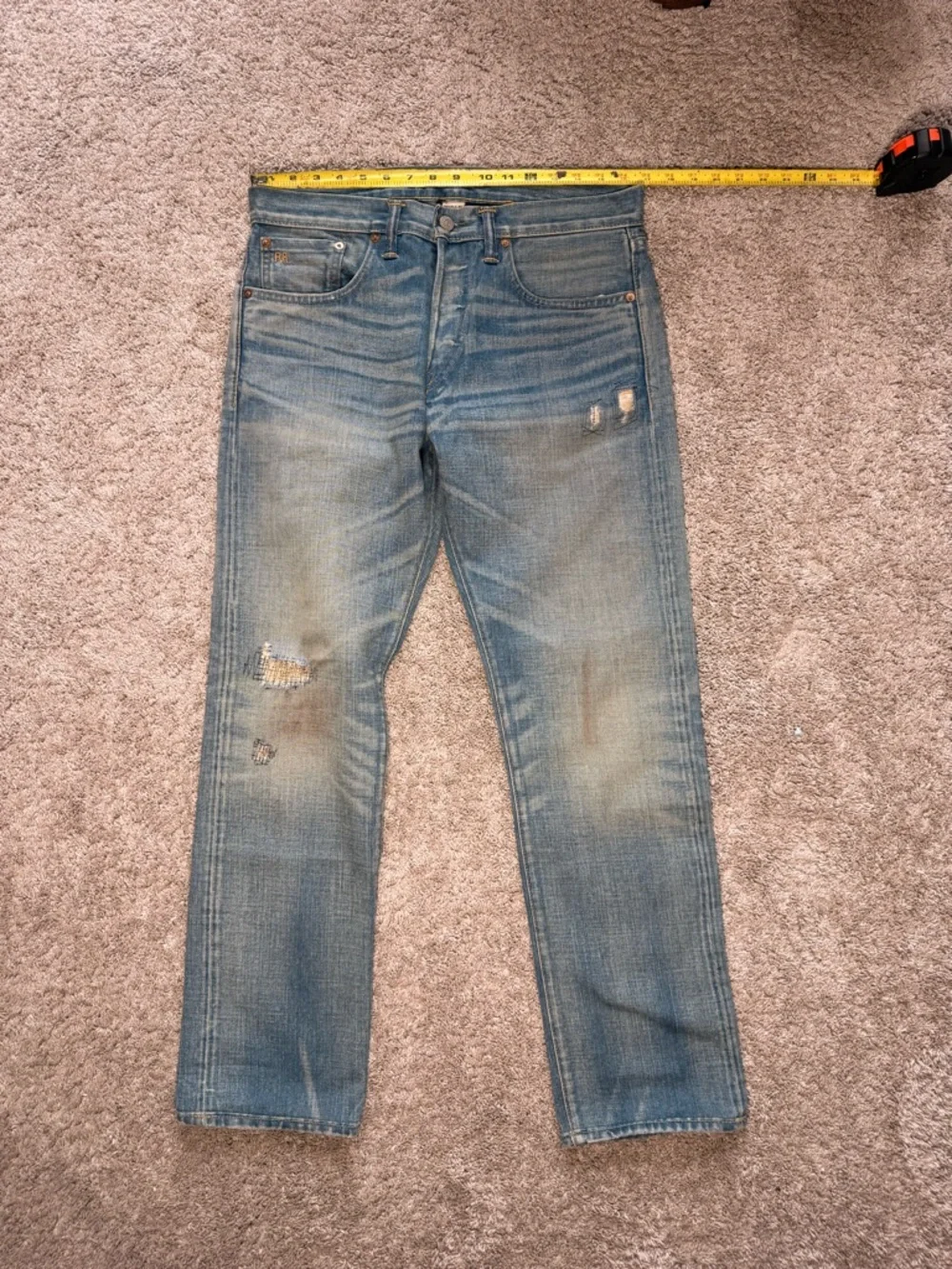 Ralph Lauren Double RL RRL Japanese Selvedge Distressed Denim Jeans - Picture 2 of 4